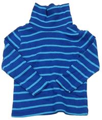 Tmavomodro-modré pruhované triko s rolákem Lupilu
