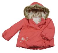 Korálová šusťáková zateplená bunda s kapucí M&S