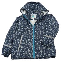 Tmavomodrá nepromokavá bunda s loďkami a kapucí Lupilu