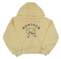 Žlutá oversize mikina s mašlí a kapucí Dunnes