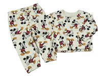 2set - Krémová mikina s Mickeym + tepláky Primark