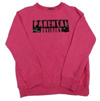 Fuchsiová mikina s 3D nápisem