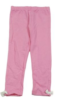 Růžové legíny s mašlemi