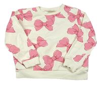 Krémová mikina s mašlemi H&M