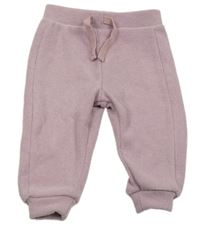 Starorůžové žebrované úpletové tepláky Primark