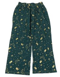 Tmavozelené pyžamové kalhoty s měsíci - Wicked