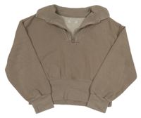 Hnědá oversize mikina s límečkem Primark