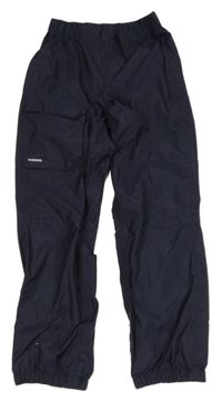 Tmavomodré šusťákové nepromokavé kalhoty Tribord