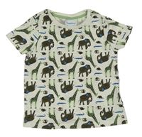 Světlebéžové tričko se zvířaty Impidimpi