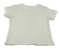 Bílé pletené perforované tričko Hailys