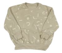 Světlešedá vzorovaná oversize mikina George