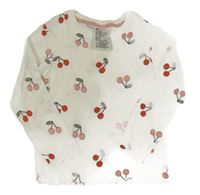 Smetanové triko s třešněmi H&M