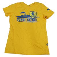 Hořčicové tričko s potiskem Puma