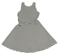 Bílo-černé pruhované šaty H&M