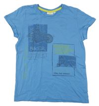 Modré tričko s motorkáři Kids