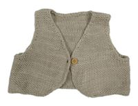 Béžová svetrová propínací vesta George