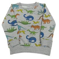 Šedá mikina s dinosaury Kiki&Koko