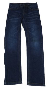 Tmavomodré skinny rifle 