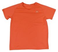 Korálové sportovní funkční tričko s logem Quechua