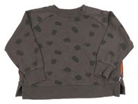 Tmavošedá flekatá oversize mikina George