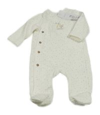 Nové - bílý vzorovaný teplákový overal s kachničkami F&F