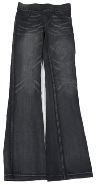 Tmavošedé flare džegíny H&M