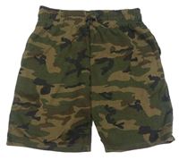 Khaki army teplákové kraťasy Primark