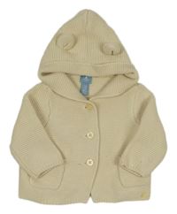 Béžový propínací svetr s kapucí GAP