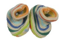 Smetanovo-barevné pletené pruhované capáčky GAP