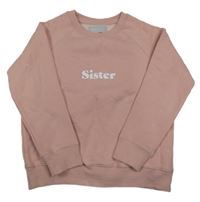 Růžová mikina s nápisem 