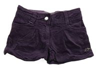 Tmavofialové manšestrové kraťasy Orchestra 