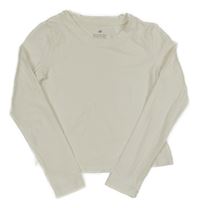 Bílé crop triko H&M