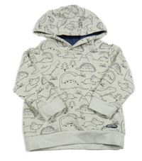 Světlešedá mikina s diny a kapucí Topomini