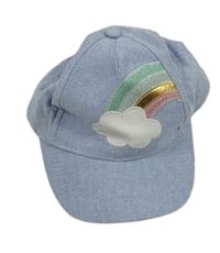 Světlemodrá kšiltovka s duhou 