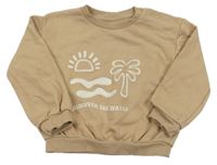 Béžová mikina s palmou a nápisem M&S