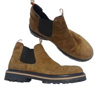 Dámské medové kotníkové semišové kožené kotníkové boty zn. Tommy Hilfiger vel. 39