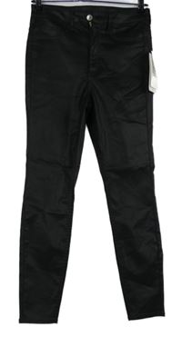 Nové - Dámské černé potažené skinny kalhoty 