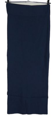 Dámská tmavomodrá žebrovaná midi sukně Zara 