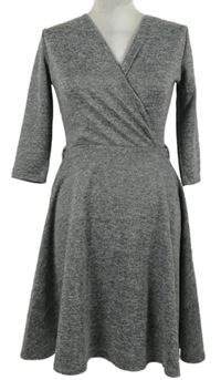 Dámské šedé melírované pletené šaty Colloseum 