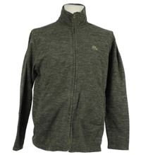 Pánská khaki fleecová propínací mikina Identic 