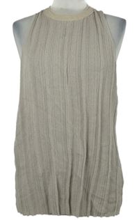 Dámský béžový úpletový plisovaný top COS 