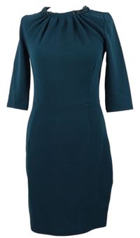 Dámské petrolejové šaty s korálky Orsay 