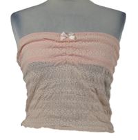 Nové - Dámský růžový krajkový crop top Shein 