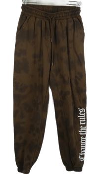 Dámské hnědé batikované cuff tepláky s nápisem FB Sister 