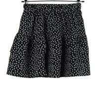 Dámská černo-bílá kytičková sukně Shein 