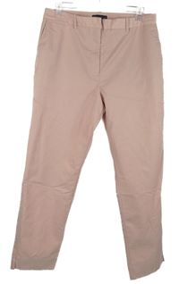 Dámské světlerůžové plátěné chino kalhoty M&S