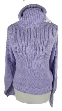 Nové - Dámský lila svetrový rolák H&M