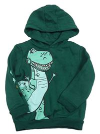 Zelená mikina s dinosaurem a kapucí George