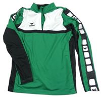 Bílo-zeleno-černá sportovní mikina s logem Erima