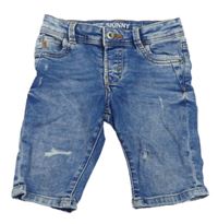 Modré riflové skinny riflové kraťasy Denim Co.